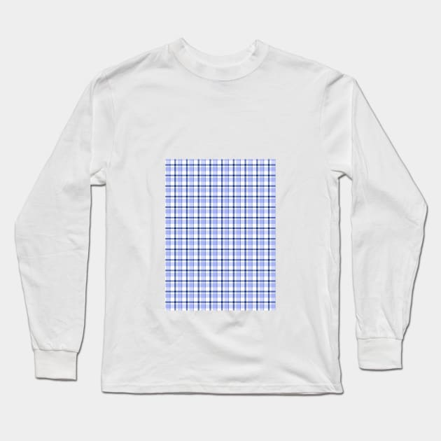 Pale Blue Tartan Long Sleeve T-Shirt by downundershooter